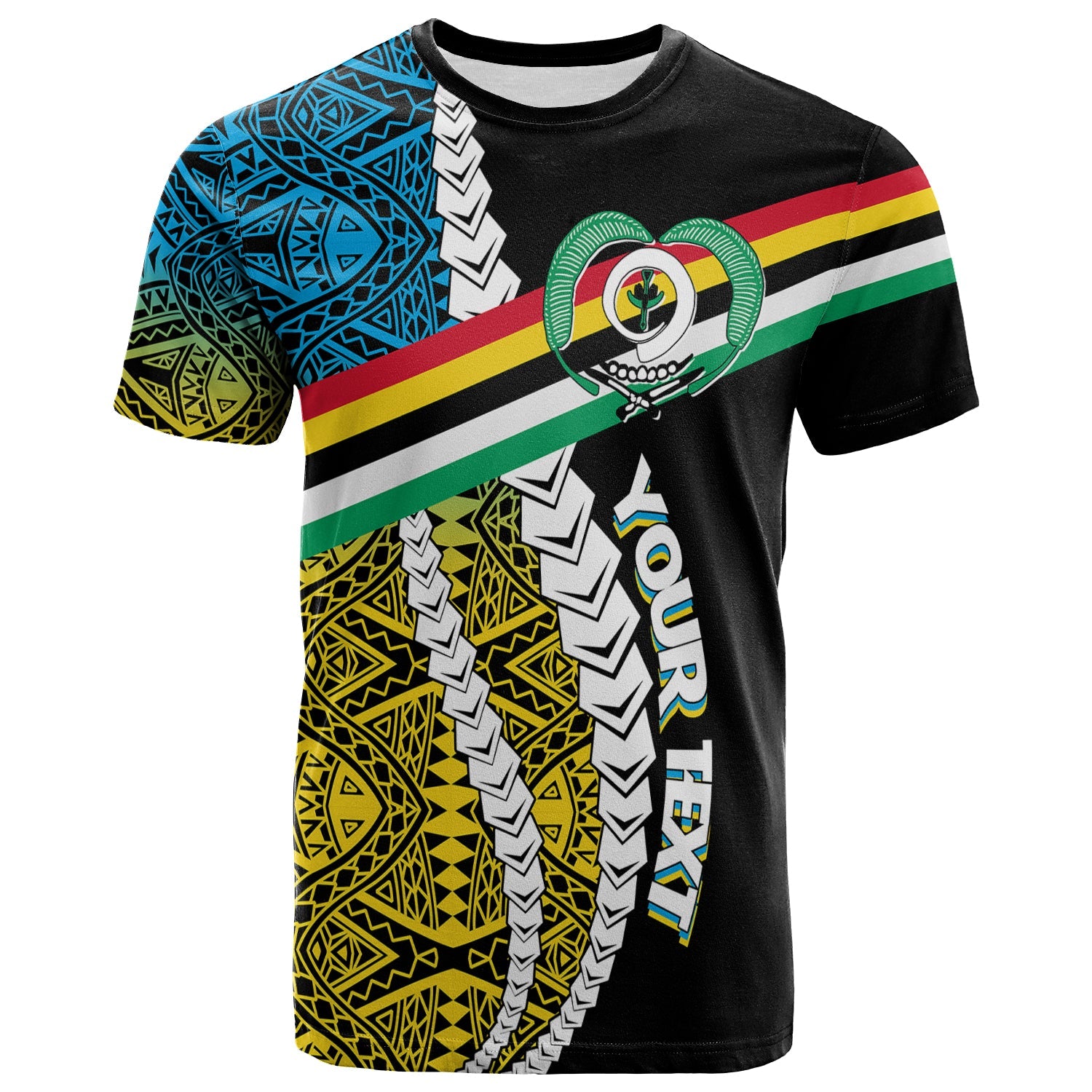 (Custom Personalised) Vanuatu Torba Province T Shirt Torba Flag Polynesian Pattern
