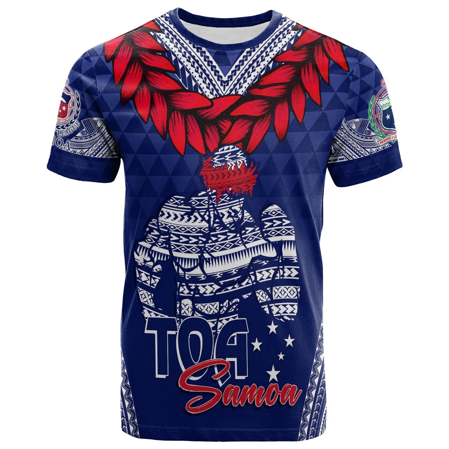 Personalised Toa Samoa T Shirt Ulafala Style Samoa Warriors