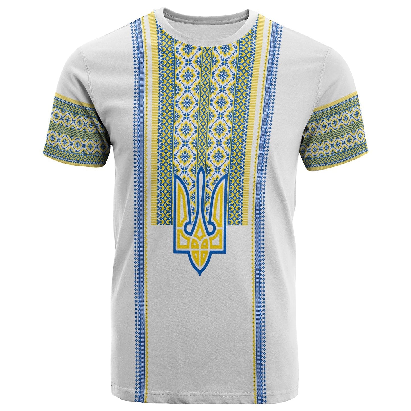 Ukraine Folk Patterns T Shirt Unity Day White
