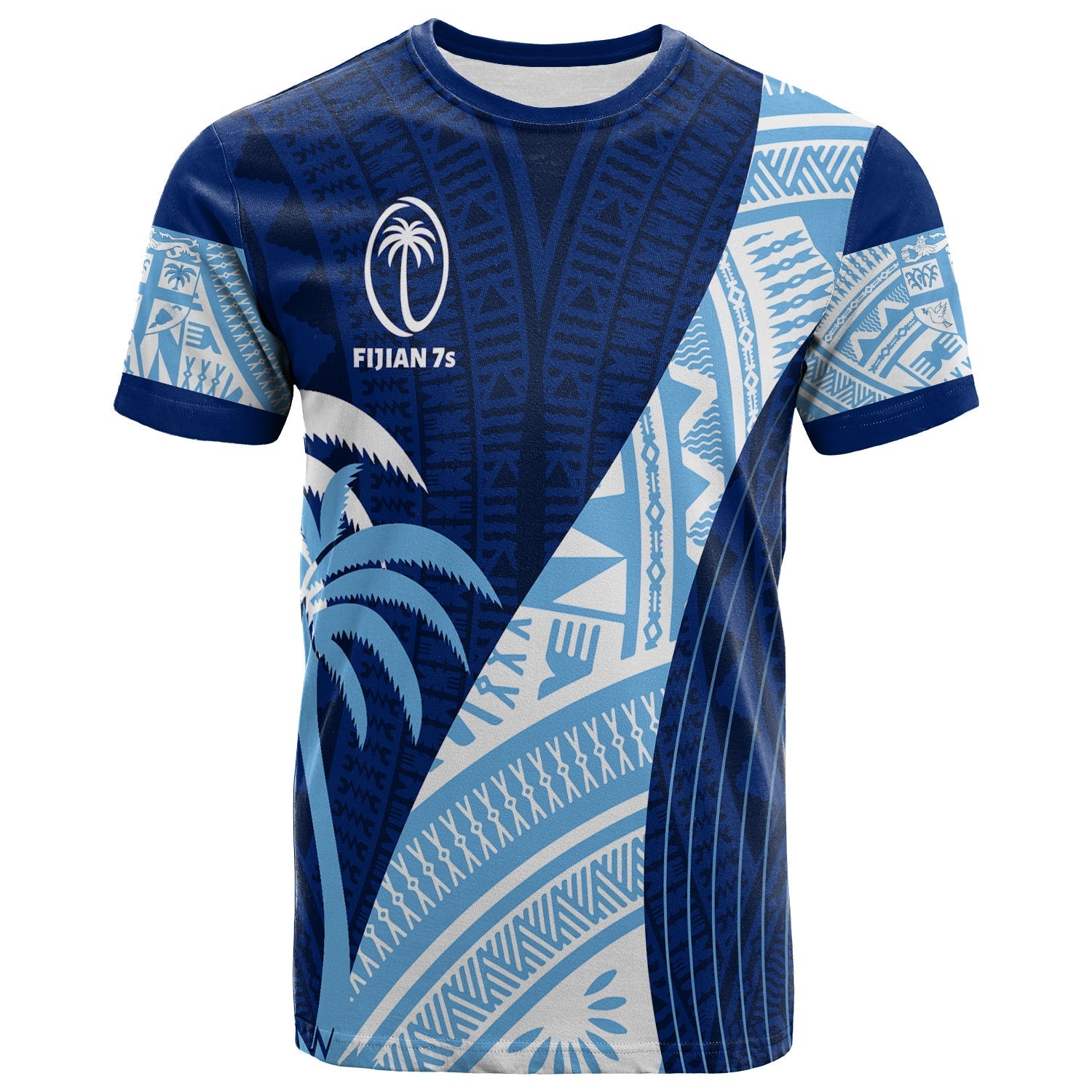 Personalised Fiji Sevens T Shirt Kaiviti Kesakesa