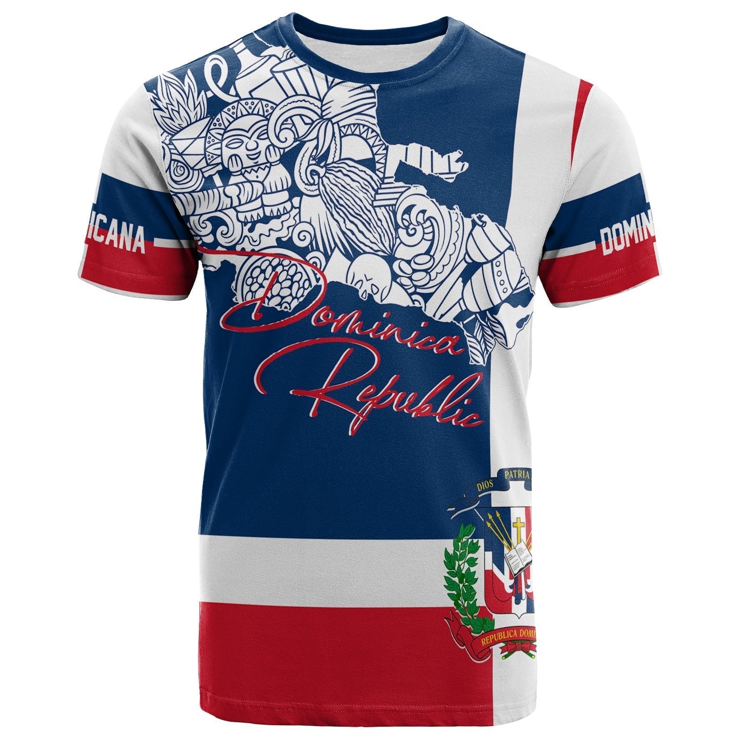 Dominican Republic T Shirt Independence Day Flag Style