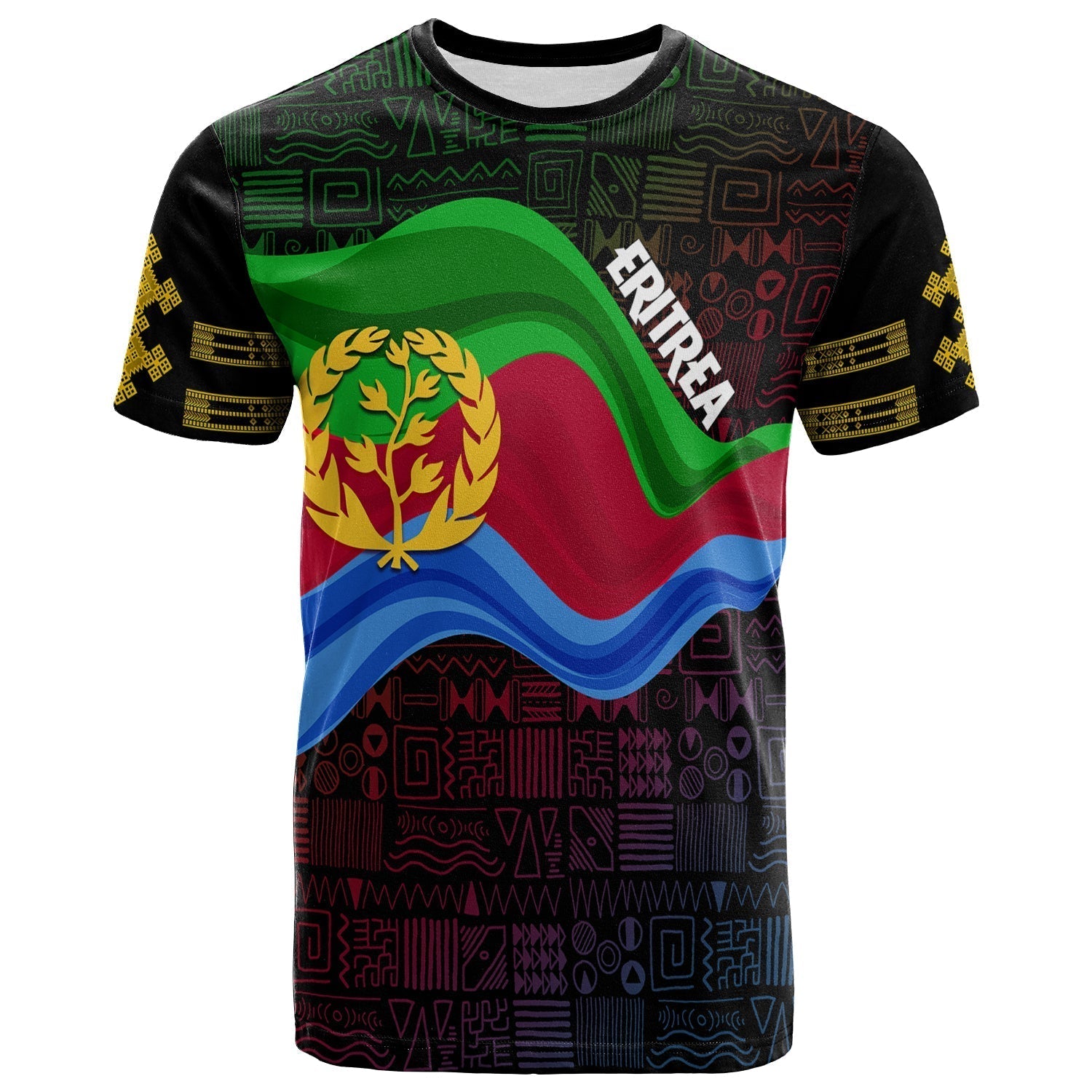 Eritrea Independence Day T Shirt Ethnic African Pattern Black