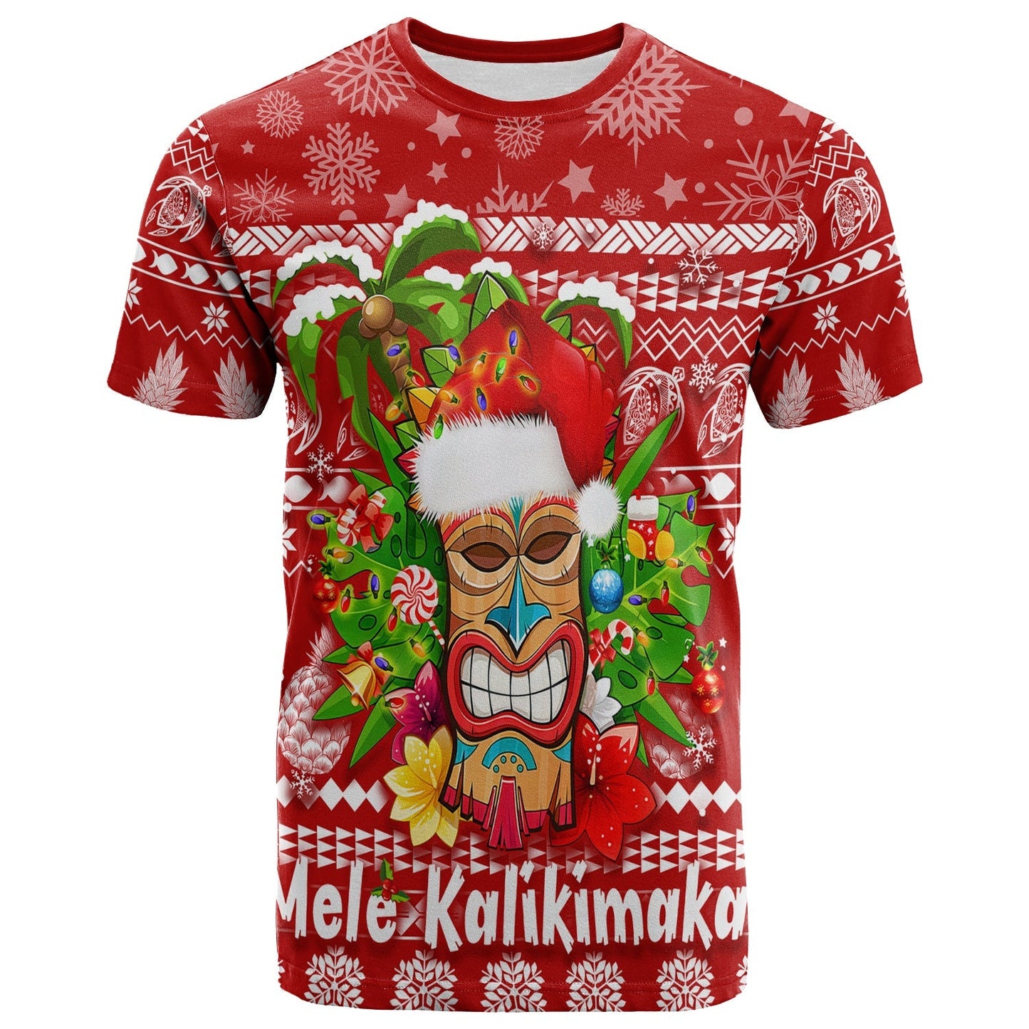 Hawaii Christmas T Shirt Mele Kalikimaka - Tiki
