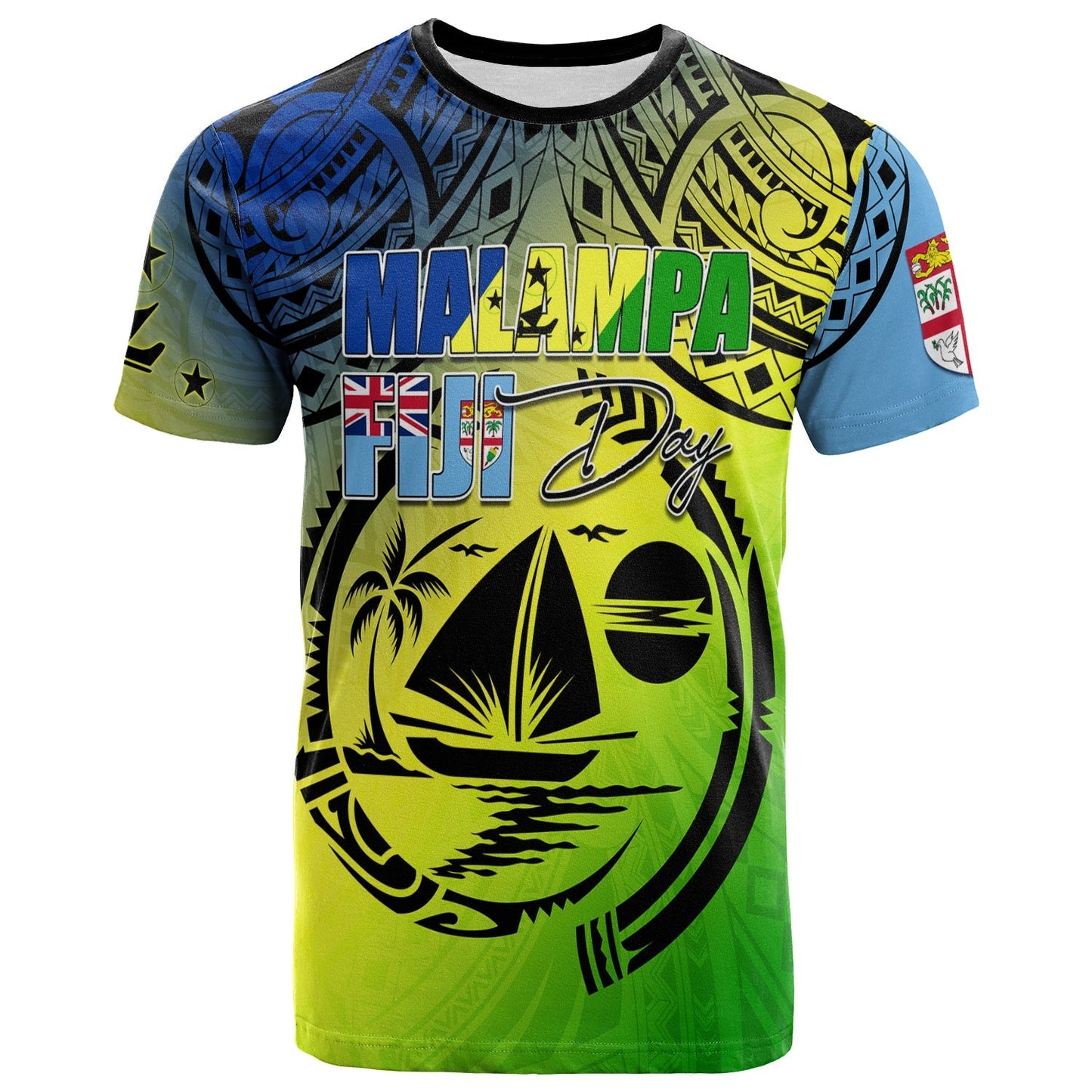 Malampa Fiji Day T Shirt Flags Mix Style