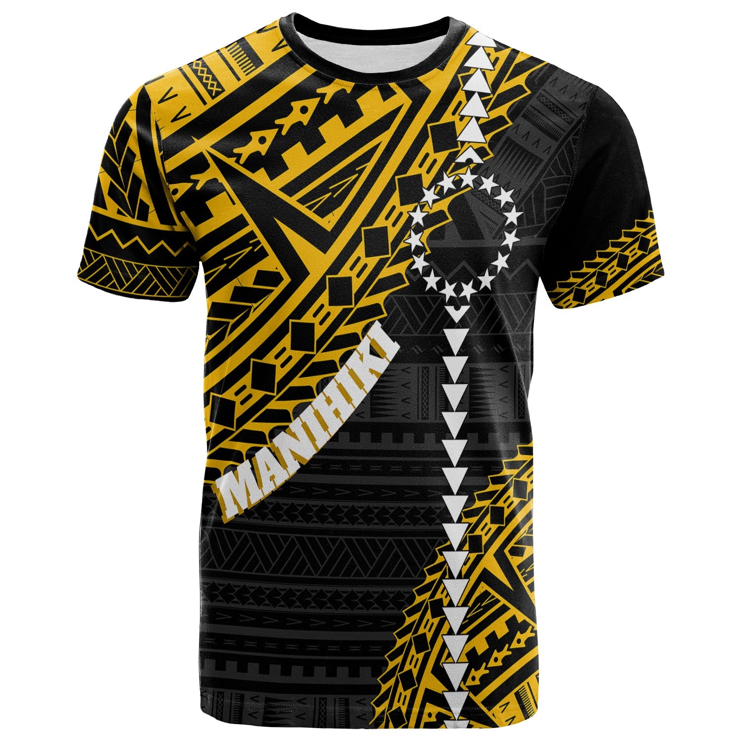 Cook Islands Tribal Personalised T Shirt Island Map - Manihiki Island