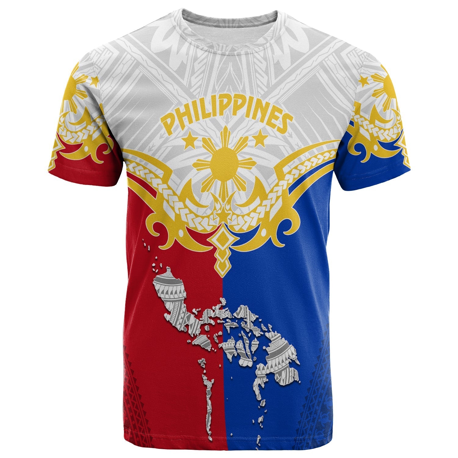 Personalised Philippines T Shirt Tribal Mix Style