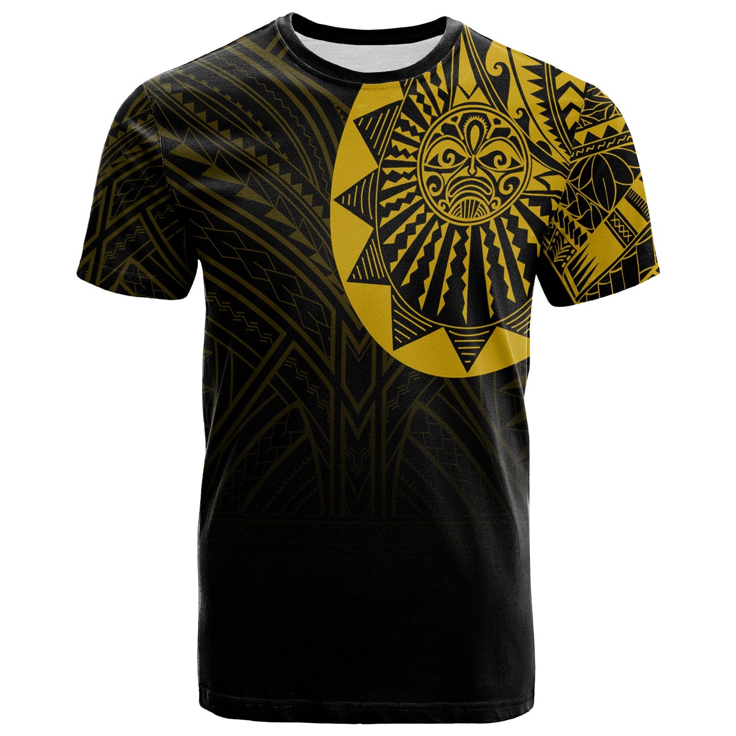 Polynesian Full Sleeve Tattoo T Shirt Gold Vibes
