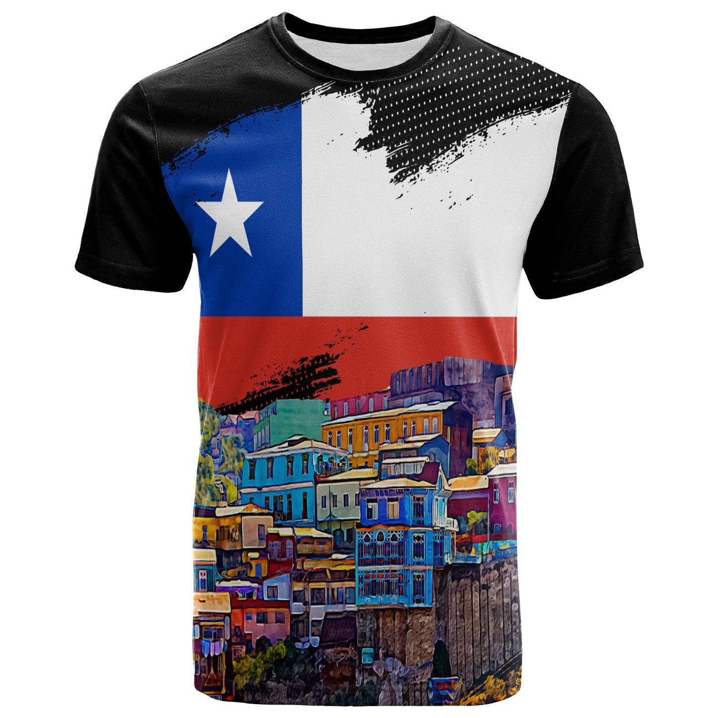 Chile Valparaiso Skyline T Shirt Chilean and Proud