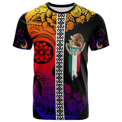 Mexican Dia de Muertos Sugar Skull T Shirt Viva Mexico LT7