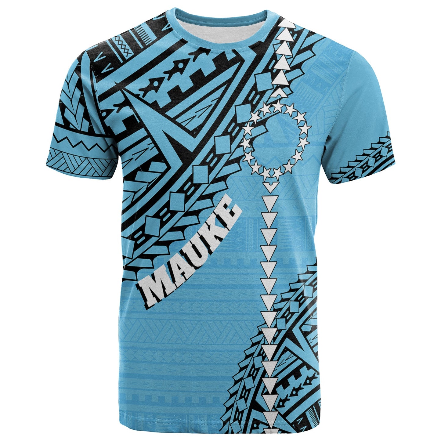 Cook Islands Tribal T Shirt Island Map Mauke Island