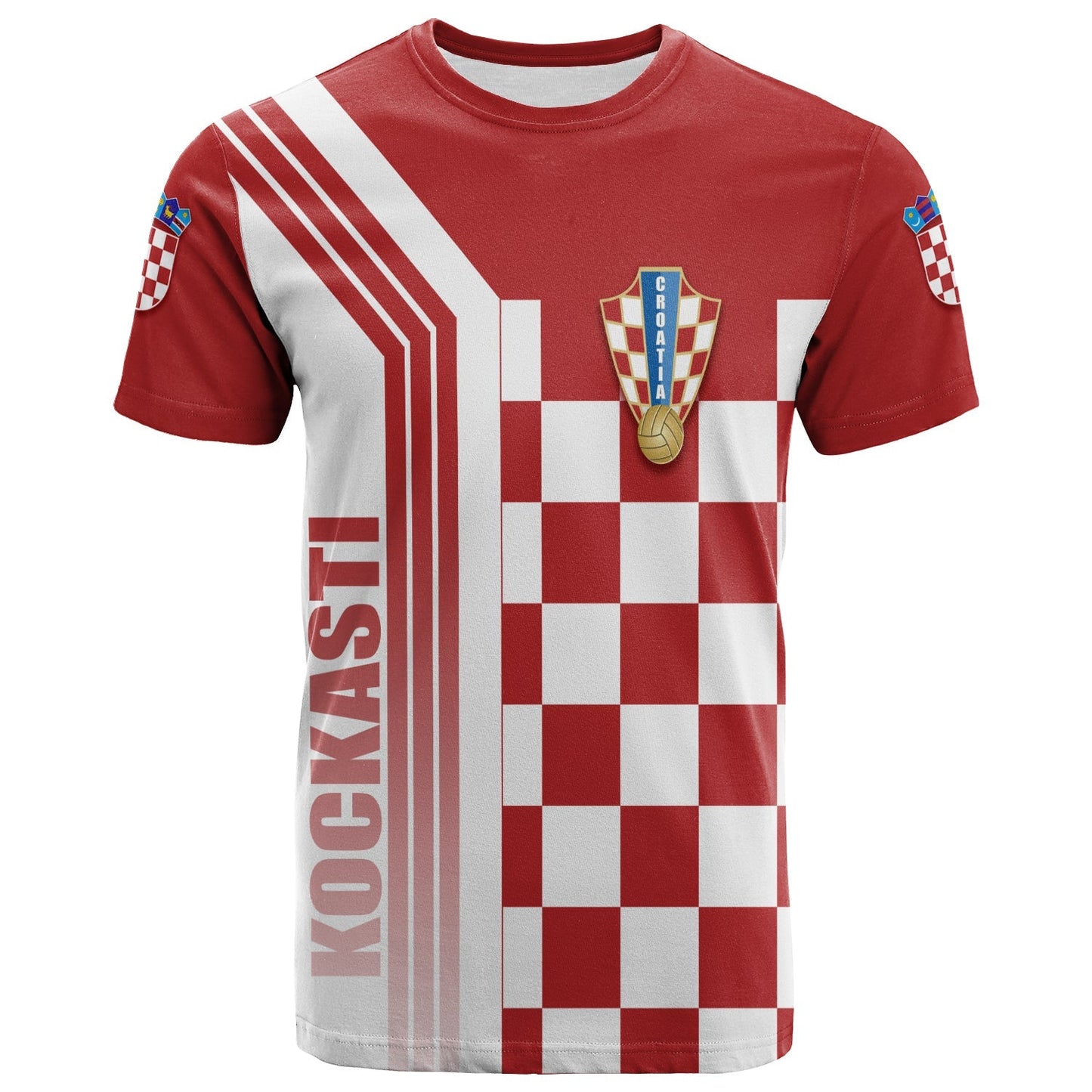Personalised Croatia World Cup 2022 T Shirt Kockasti