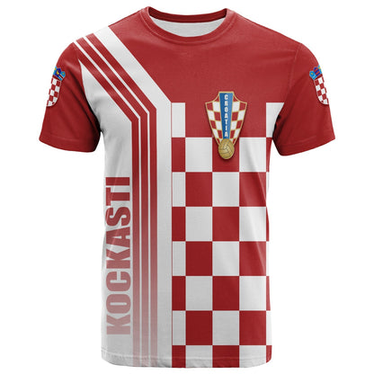 Personalised Croatia World Cup 2022 T Shirt Kockasti