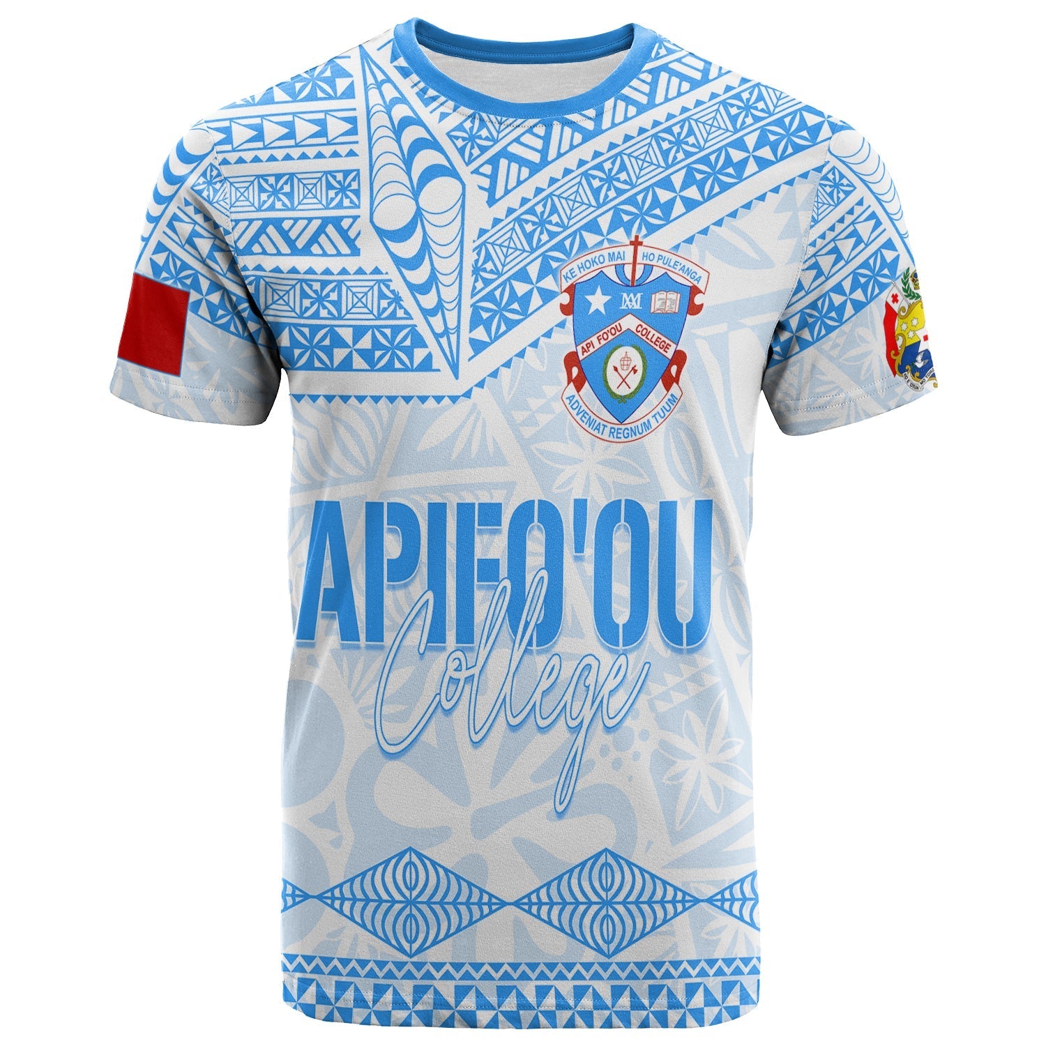 Personalised Tonga Apifo'Ou College T Shirt Viva Afc - White