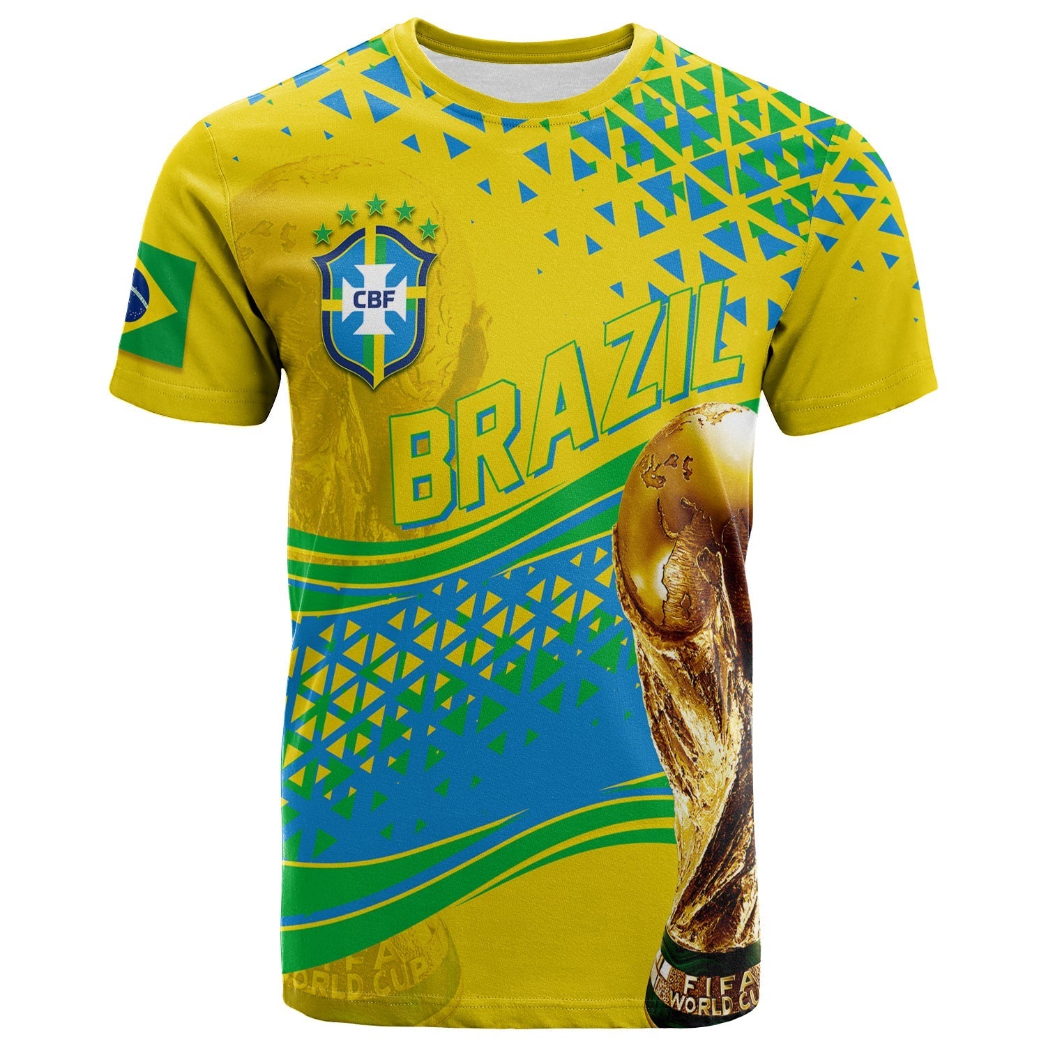 Personalised Brazil T Shirt World Cup 2022 Champions