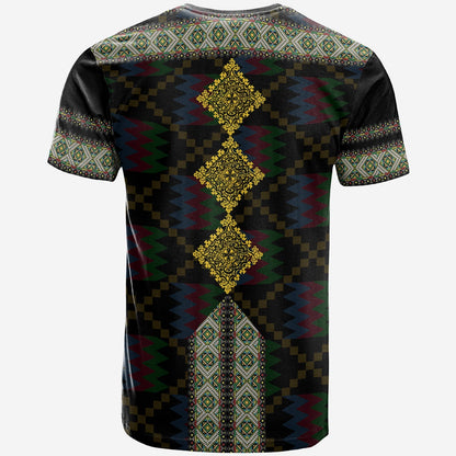 Eritrea Tilet Pattern T Shirt Eritrean Cross Black