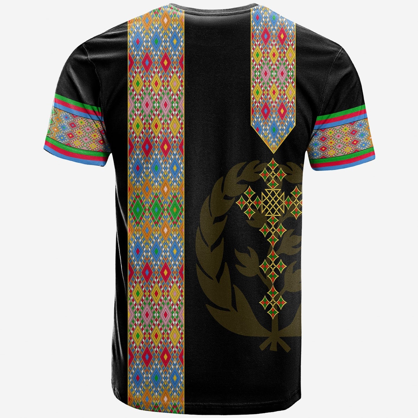Habesha Tilet Pattern T Shirt Eritrea Emblem