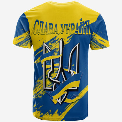 Ukraine T Shirt Slava Ukraini Grunge Style
