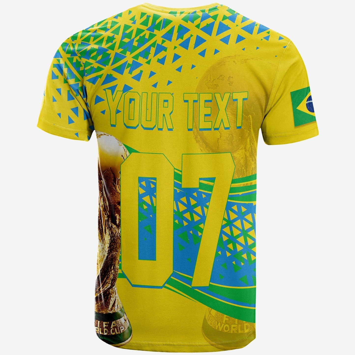 Personalised Brazil T Shirt World Cup 2022 Champions