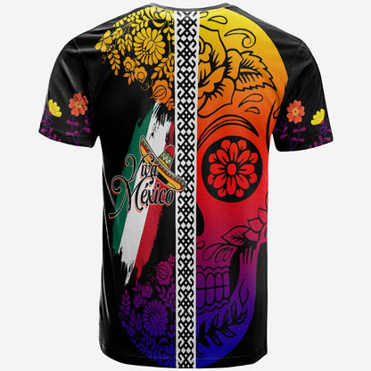 Mexican Dia de Muertos Sugar Skull T Shirt Viva Mexico LT7