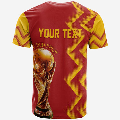 Personalised Spain World Cup 2022 T Shirt The Red Fury