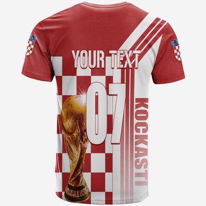Personalised Croatia World Cup 2022 T Shirt Kockasti