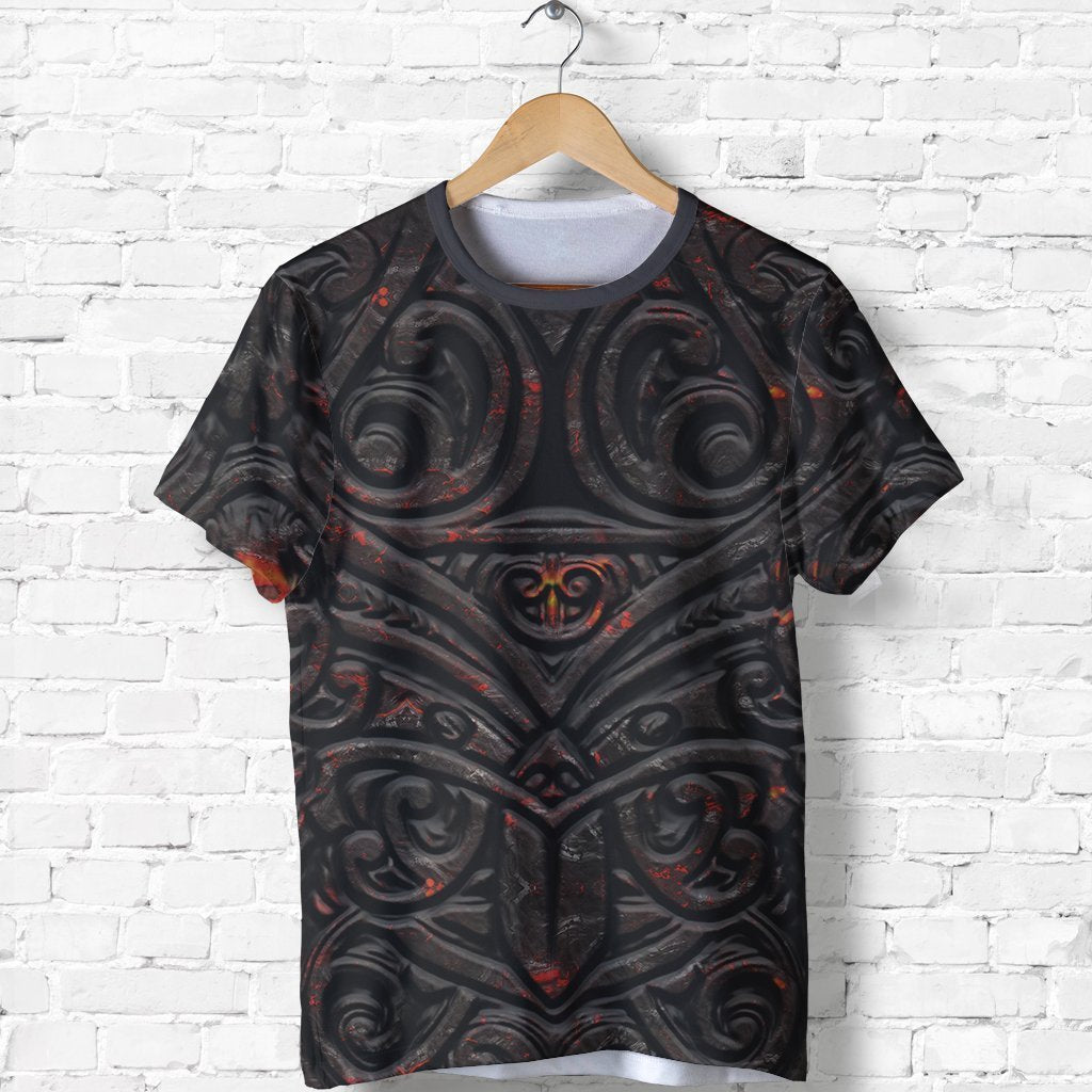 New Zealand Warriors Rugby Shirt, Maori Tiki Volcano T - Shirt