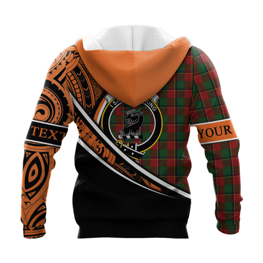 Printivon Turnbull Dress Knitted Hoodie Pattern Polynesian Custom Text