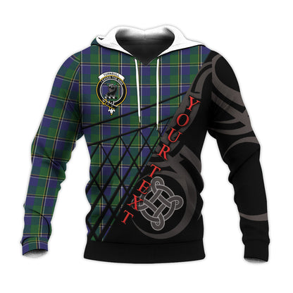Printivon Turnbull Hunting 02 Knitted Hoodie Pattern Celtic Custom Text
