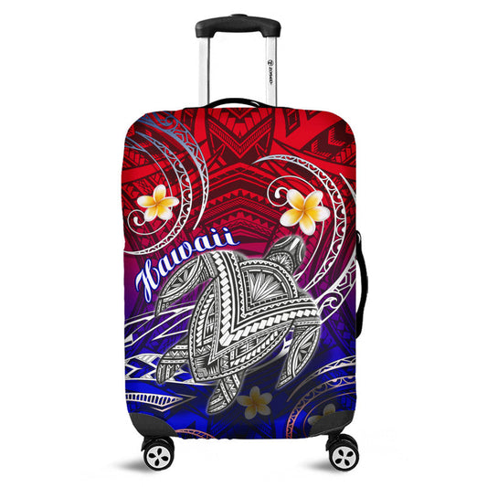 Hawaii Luggage Cover Hawaiian Turtle Plumeria Mixed Polynesian Style