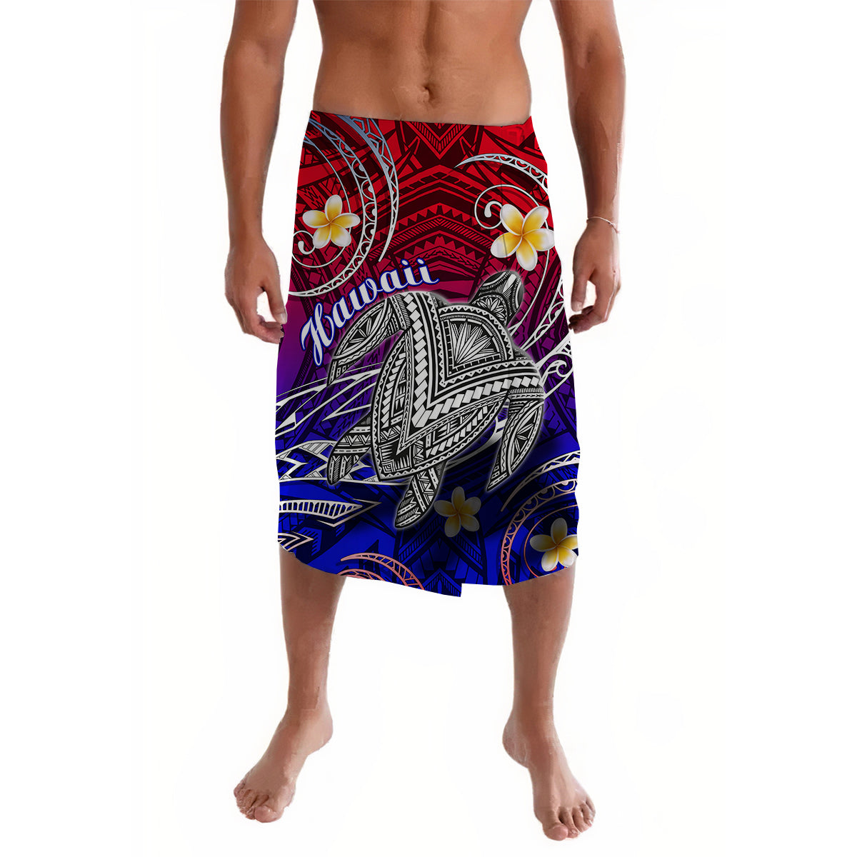 Hawaii Lavalava Hawaiian Turtle Plumeria Mixed Polynesian Style