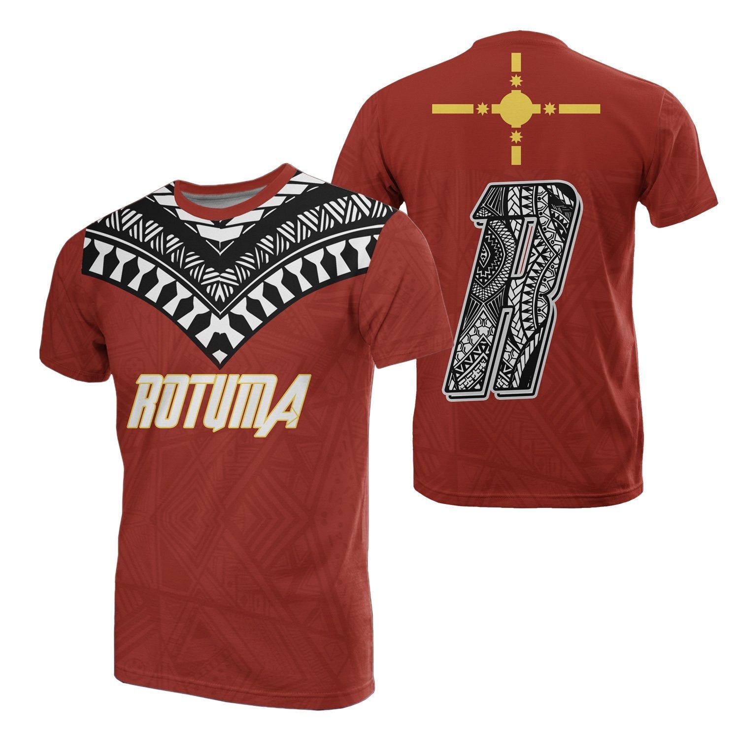 Rotuma All Over T Shirt Rotuma Flag Melanesian Style
