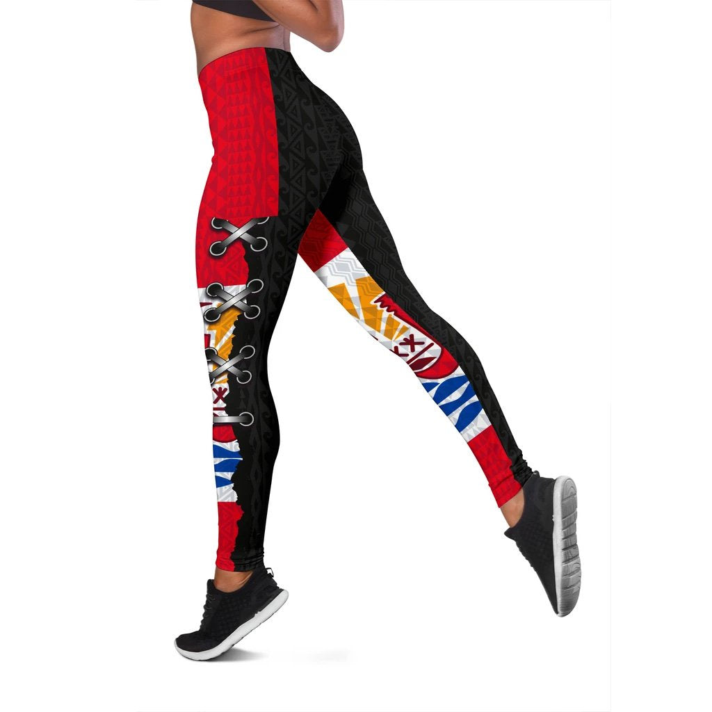 French Polynesia Polynesian Women Legging - Sewing Style