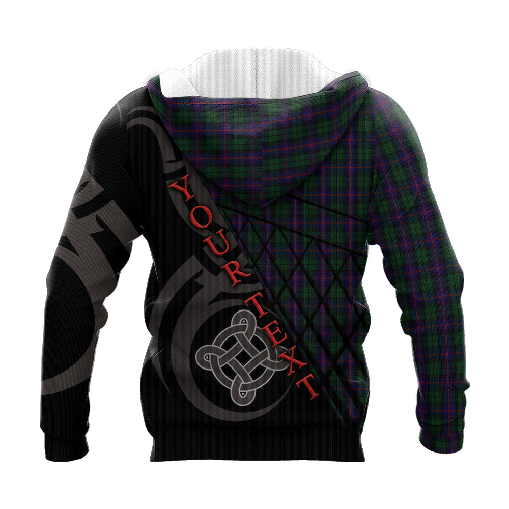 Printivon Urquhart Knitted Hoodie Pattern Celtic Custom Text