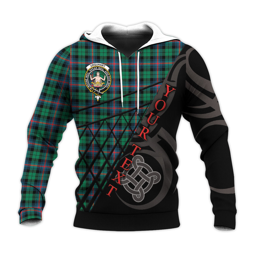 Printivon Urquhart Broad Red Ancient Knitted Hoodie Pattern Celtic Custom Text