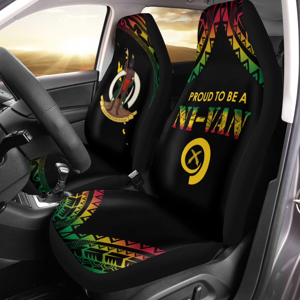 Vanuatu Proud To Be A Ni Van Polynesian Pattern Car Seat Covers