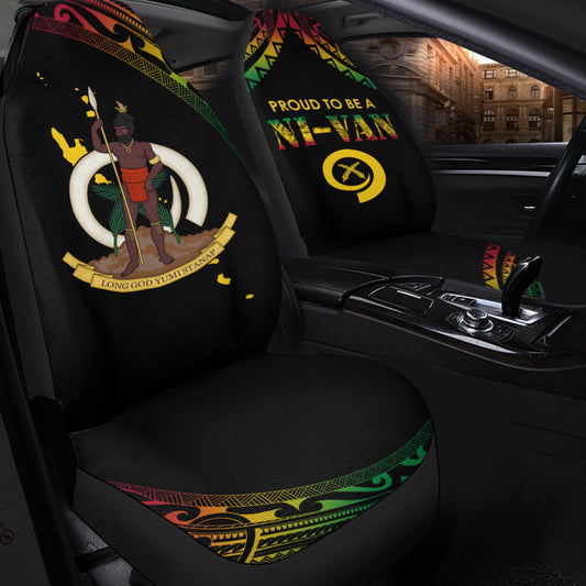 Vanuatu Proud To Be A Ni Van Polynesian Pattern Car Seat Covers