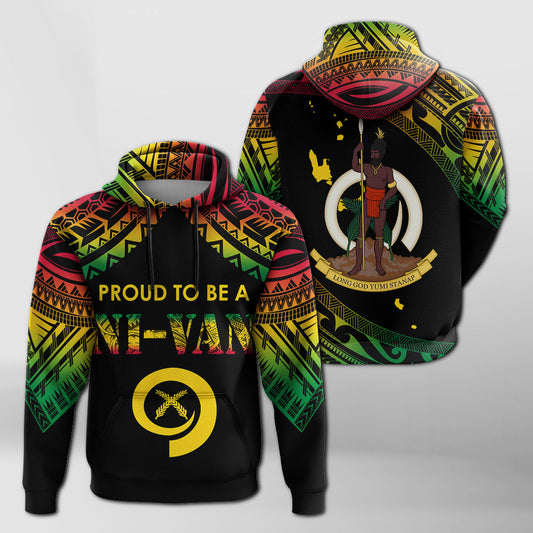 Vanuatu Proud To Be A Ni-Van Polynesian Pattern Hoodie