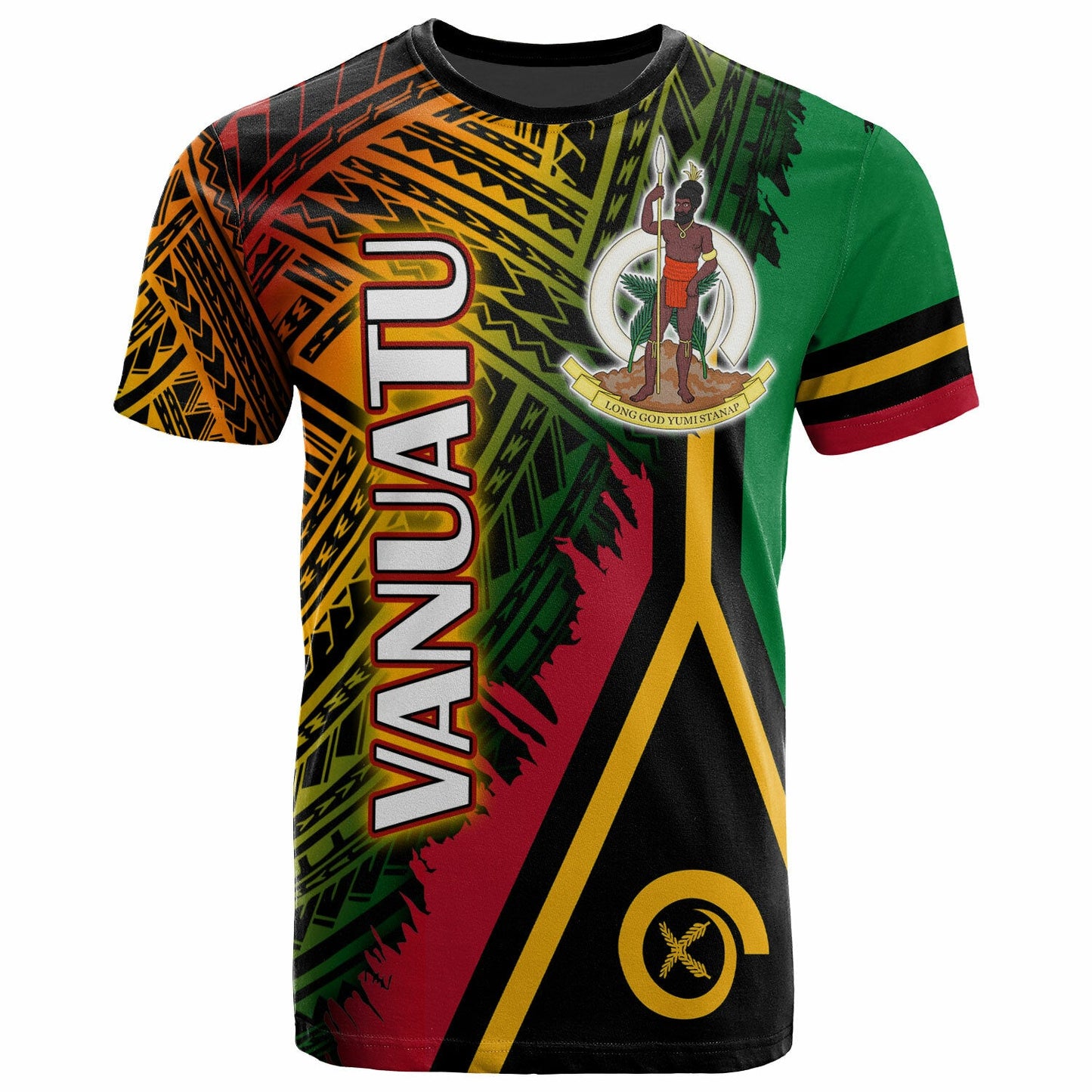 Vanuatu T-Shirt Polynesian Grunge Texture Style T-Shirt
