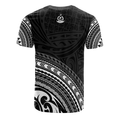 Vanuatu All Over T Shirt Vanuatu Coat Of Arms Polynesian Tribal Black Version