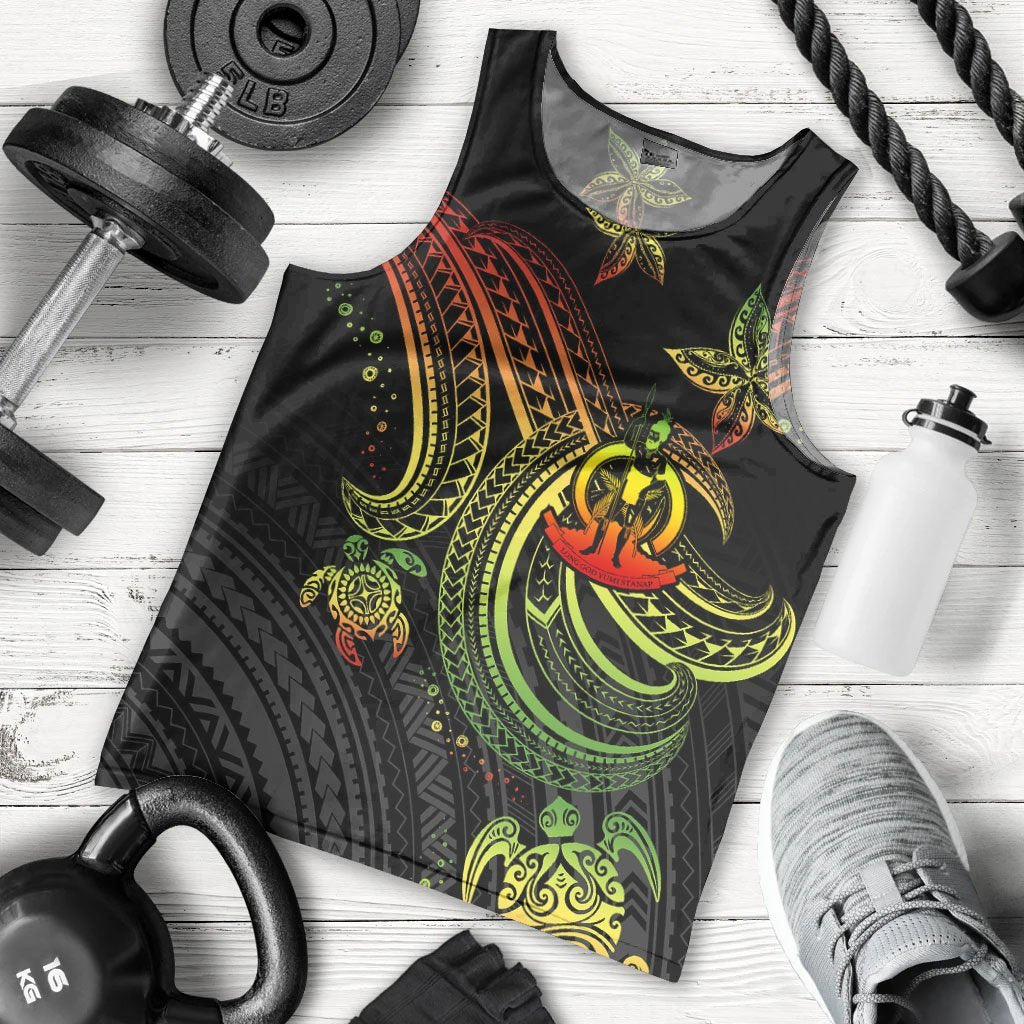Vanuatu Men's Tank Top Reggae Turtle