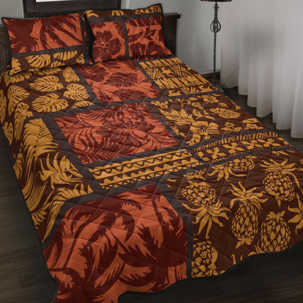 Polynesian Quilt Bed Set Elements Fabric Patchwork