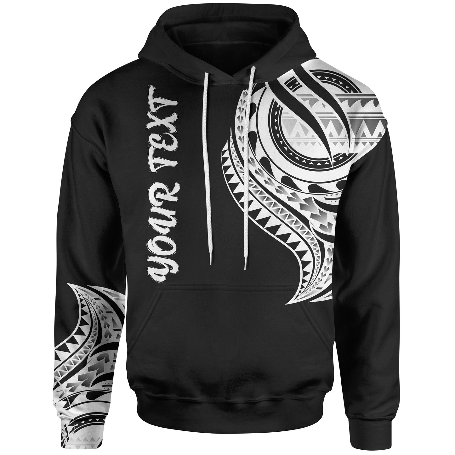 Fiji Hoodie Fiji Tatau White Patterns