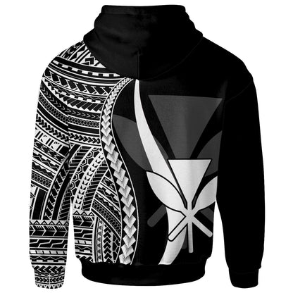 Hawaii Hoodie White Tentacle Tribal Pattern