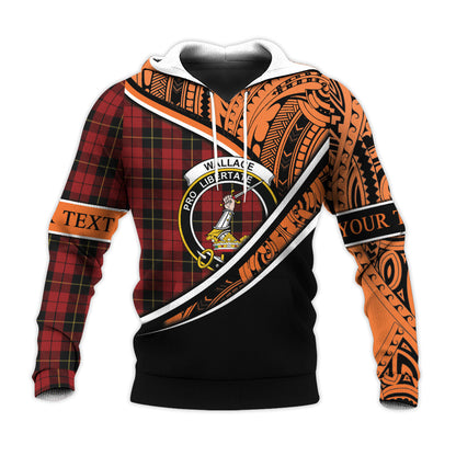 Printivon Wallace Knitted Hoodie Pattern Polynesian Custom Text