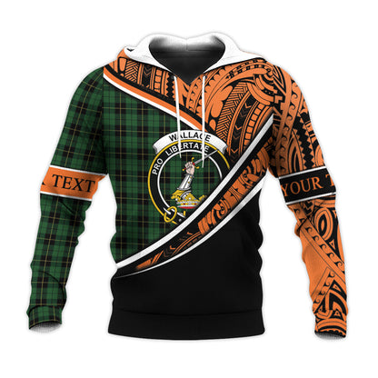 Printivon Wallace Hunting Knitted Hoodie Pattern Polynesian Custom Text