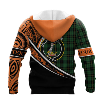 Printivon Wallace Hunting Knitted Hoodie Pattern Polynesian Custom Text