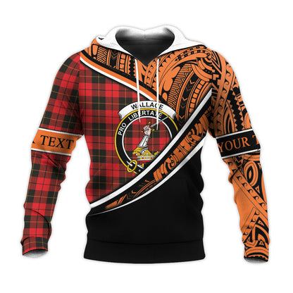 Printivon Wallace Weathered Knitted Hoodie Pattern Polynesian Custom Text