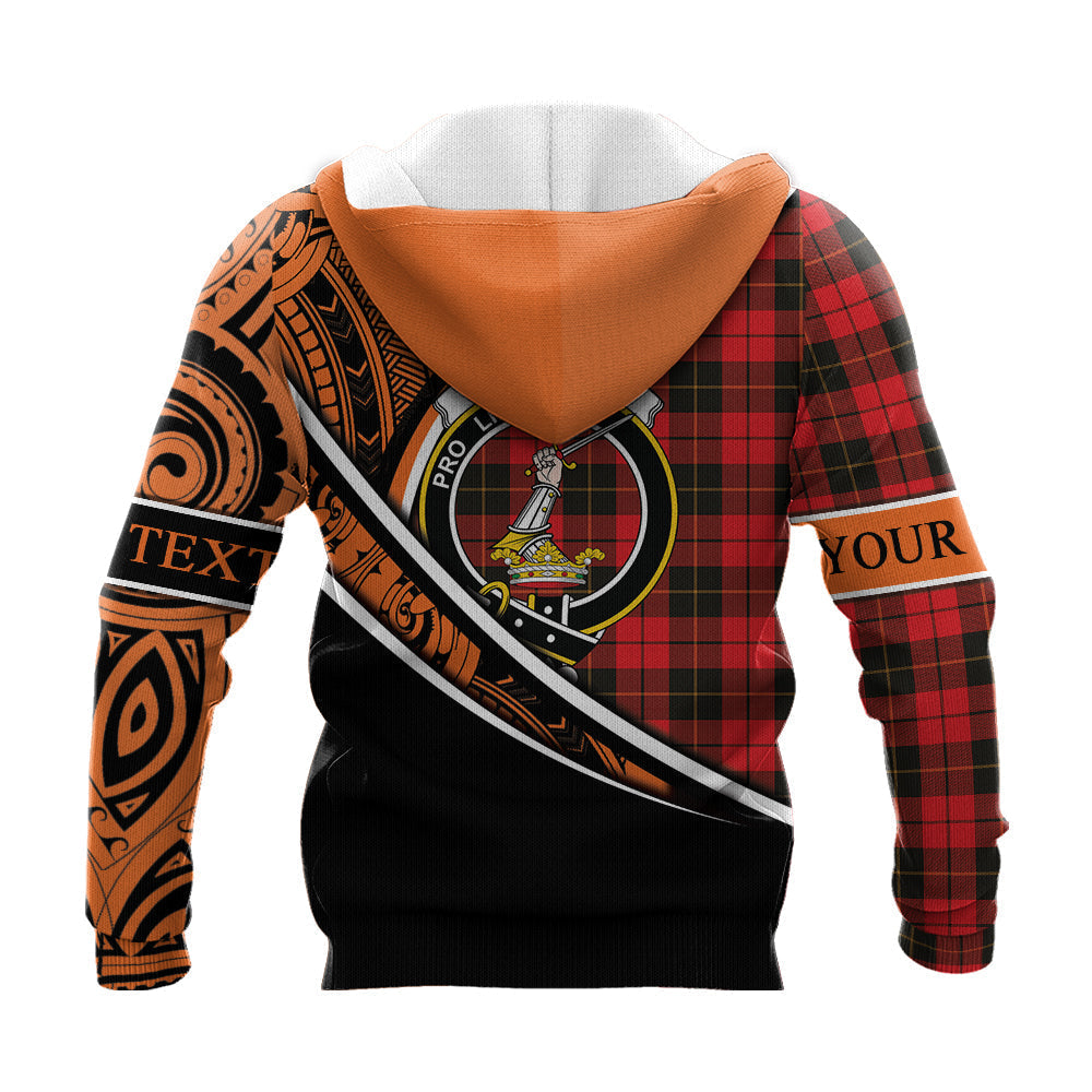 Printivon Wallace Weathered Knitted Hoodie Pattern Polynesian Custom Text