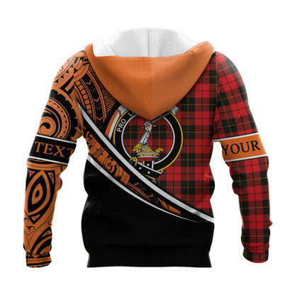 Printivon Wallace Weathered Knitted Hoodie Pattern Polynesian Custom Text