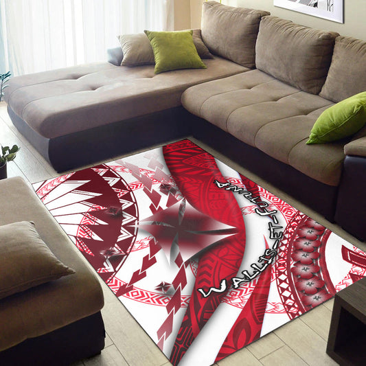 Wallis et Futuna Area Rug Artsy Style White